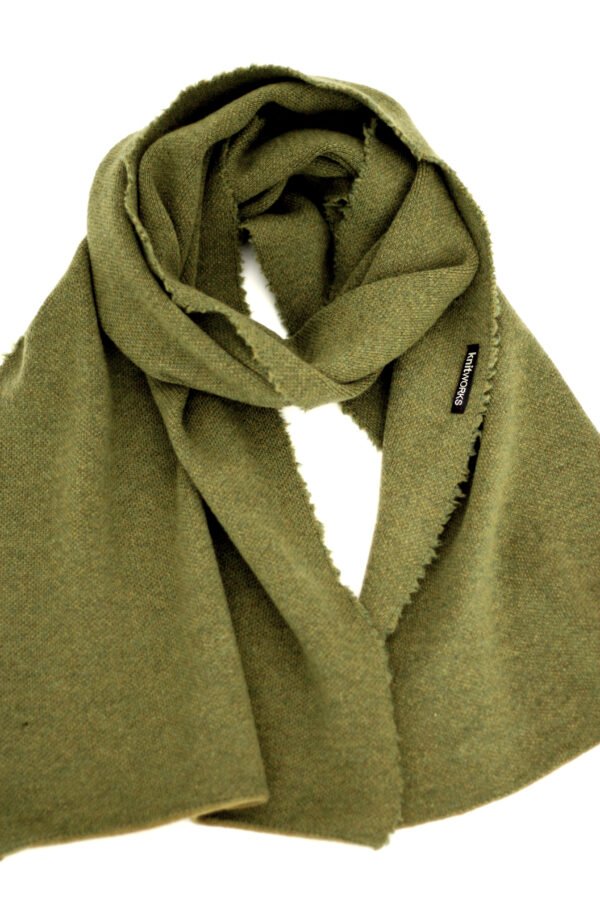 Knitted scarf, lime green