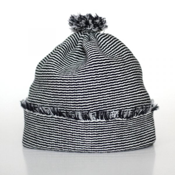 Puuvilla pipo, navy-white, 3- 6 kk