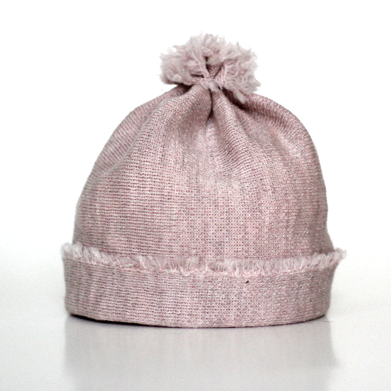 Wool beanie, old rose, 0-2 months